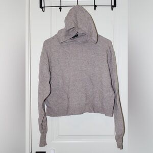 Poof! Heathered Gray Cowl Neck Sweater